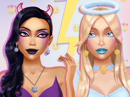 Emoji Make Up game screenshot - girls - Free online game