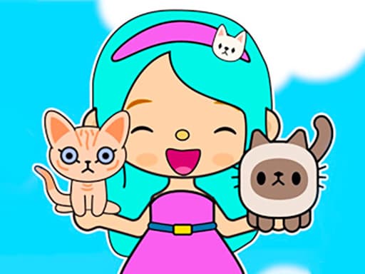 My Cat Town game screenshot - hypercasual - Free online game