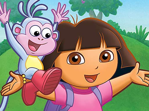Dora Candy Land game screenshot - puzzles - Free online game
