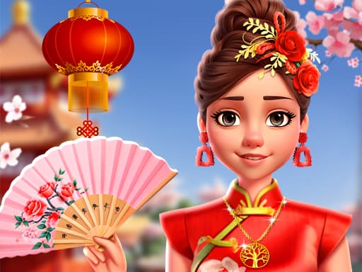 Celebrity Lunar New Year game screenshot - girls - Free online game