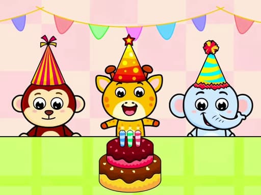 Kids Fun Birthday Party game screenshot - girls - Free online game