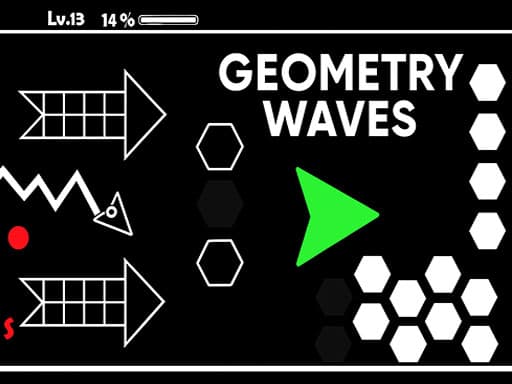 Captura de pantalla del juego Geometry Waves - hypercasual - Juego gratuito en línea