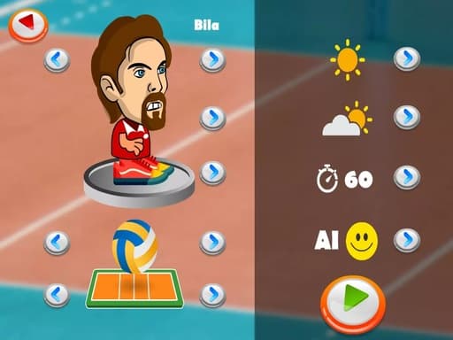 Captura de pantalla del juego Head Volleyball - sports - Juego gratuito en línea