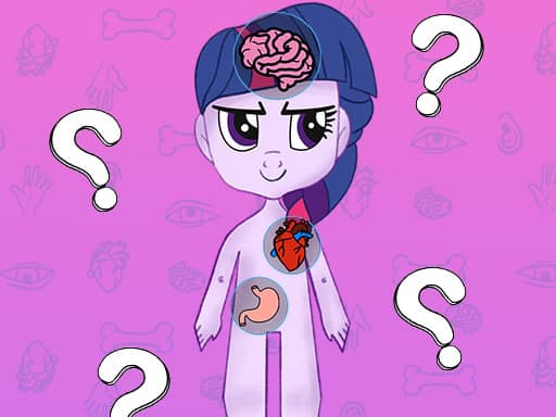 My Little Pony Learning The Body game screenshot - girls - Free online game