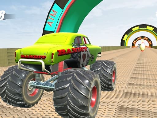 Monster Truck Extreme Stunts game screenshot - action - Free online game