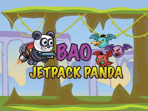 Captura de pantalla del juego Jetpack Panda Bao - adventure - Juego gratuito en línea