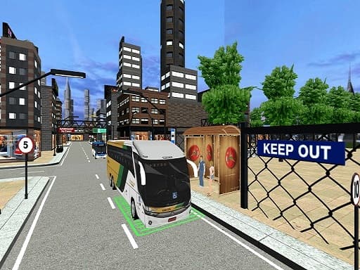Captura de pantalla del juego City Coach Bus Passenger Driving :Bus Parking 2021 - racing - Juego gratuito en línea