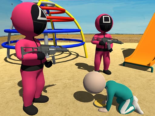 Squid Game Dalgona Candy 3D game screenshot - puzzles - Free online game