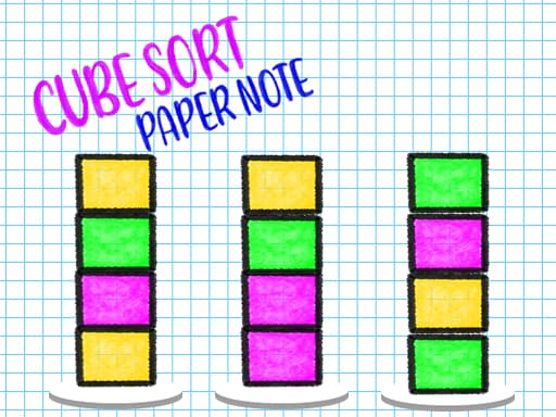 Cube Sort: Paper Note game screenshot - hypercasual - Free online game
