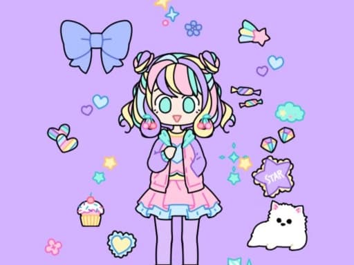 Pastel Girl Dress Up game screenshot - girls - Free online game