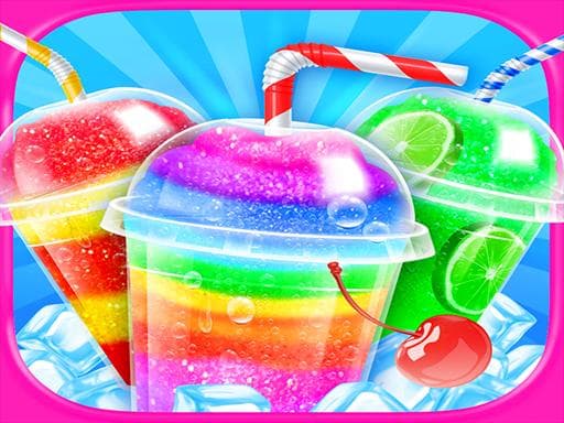 Rainbow Frozen Slushy Truck: Ice Candy Slush Maker game screenshot - girls - Free online game