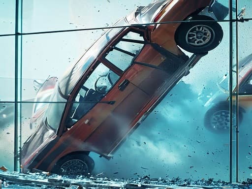 Stunt Car Crash Glass游戏截图 - racing - 免费在线游戏