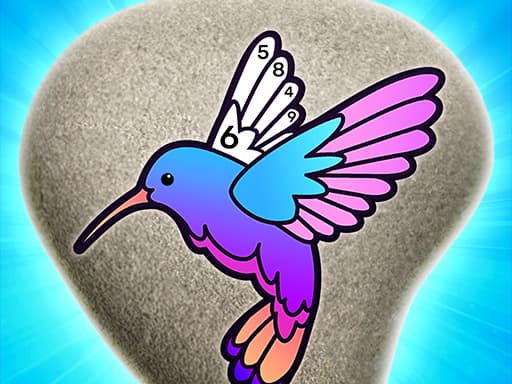 Rock Art game screenshot - girls - Free online game