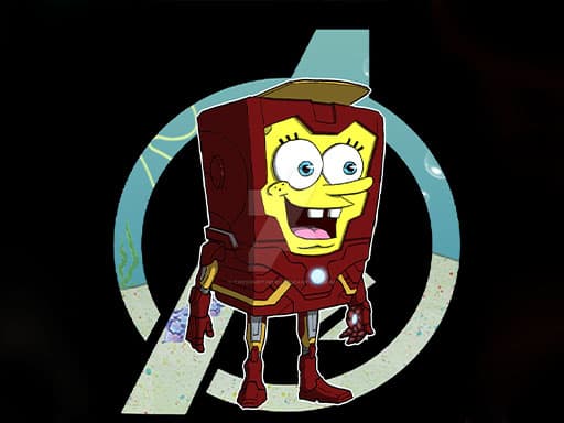 Captura de pantalla del juego spongebob iron man - adventure - Juego gratuito en línea