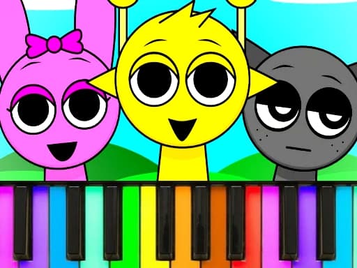 Sprunki Piano Explorer game screenshot - girls - Free online game