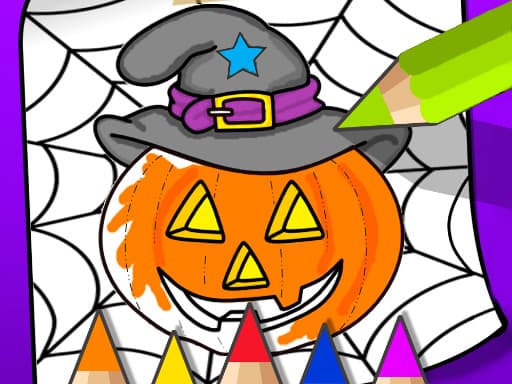 Halloween Coloring Book Game game screenshot - girls - Free online game