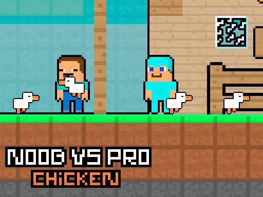 Noob vs Pro Chicken game screenshot - arcade - Free online game