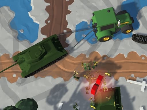 Captura de pantalla del juego Farmers Stealing Tanks - action - Juego gratuito en línea