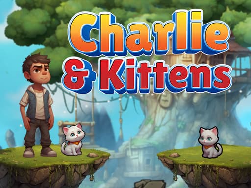 Charlie and Kittens游戏截图 - arcade - 免费在线游戏