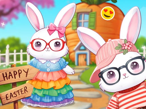 Bunnies Get Ready for Easter game screenshot - girls - Free online game