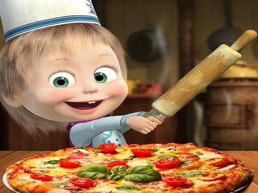 Masha and the Bear Pizzeria ! Pizza Maker Game onl game screenshot - cooking - Free online game