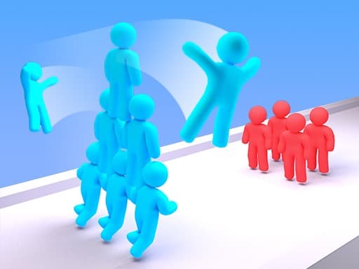 Crowd Stack Race 3D game screenshot - fighting - Free online game