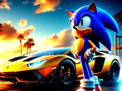 Sonic Run for Lamborghini游戏截图 - hypercasual - 免费在线游戏