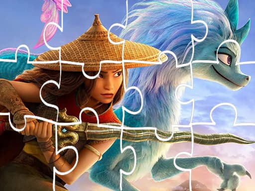Raya And The Last Dragon Jigsaw game screenshot - girls - Free online game