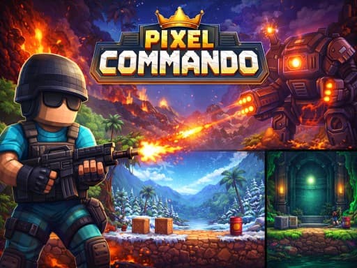 Pixel Commando game screenshot - adventure - Free online game