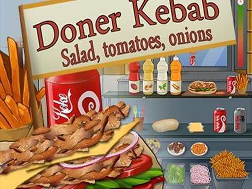 Doner Kebab : Salad Tomatoes Onions game screenshot - cooking - Free online game