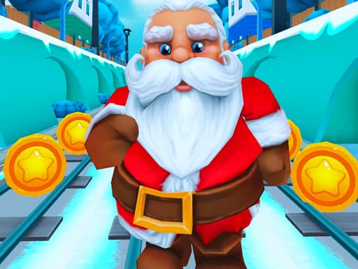 Captura de pantalla del juego Subway Santa Runner Christmas - adventure - Juego gratuito en línea