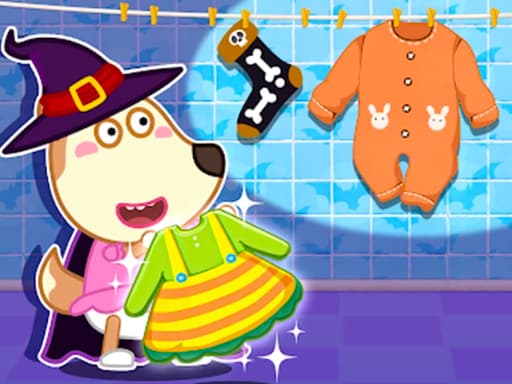 Kids Cleanup Yard game screenshot - girls - Free online game