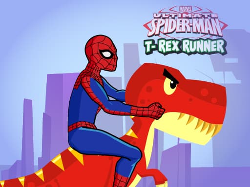 Spiderman T-Rex Runner游戏截图 - arcade - 免费在线游戏