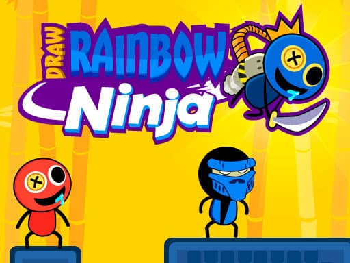 Captura de pantalla del juego Draw Rainbow Ninja - hypercasual - Juego gratuito en línea