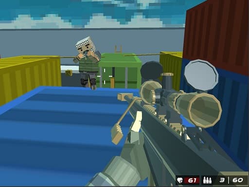 Shooting Blocky Combat Swat GunGame Survival game screenshot - multiplayer - Free online game