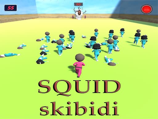 Captura de pantalla del juego SQUID SKIBIDI - racing - Juego gratuito en línea