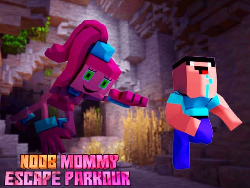 Captura de pantalla del juego Noob Mommy Escape Parkour - action - Juego gratuito en línea