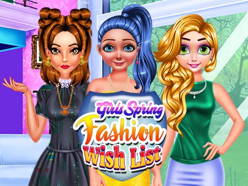 Girls Spring Fashion Wish List game screenshot - girls - Free online game