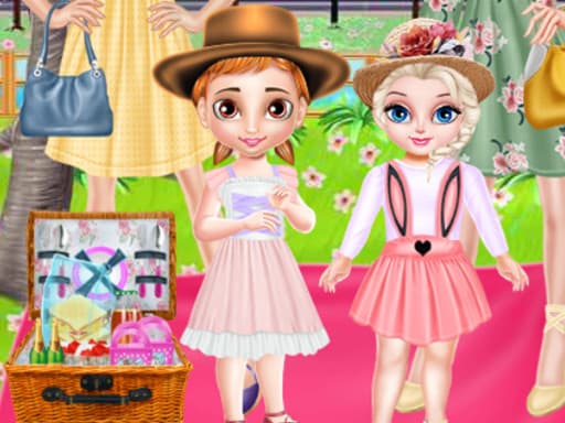 Princess Family Flower Picnic game screenshot - girls - Free online game