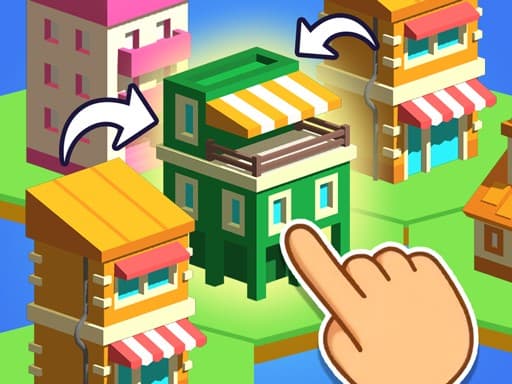 Captura de pantalla del juego Crafty Town Merge City - clicker - Juego gratuito en línea