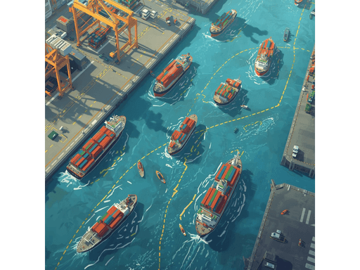 Sea Port: Controller game screenshot - boys - Free online game