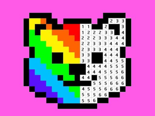 Pixel Art - Color by Numbers game screenshot - hypercasual - Free online game