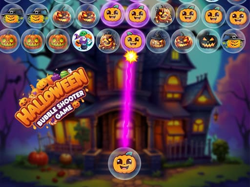 Captura de pantalla del juego Halloween Bubble Shooting Game - hypercasual - Juego gratuito en línea