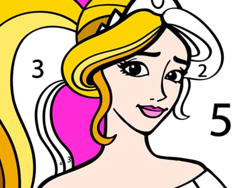 Princess Coloring By Number游戏截图 - girls - 免费在线游戏