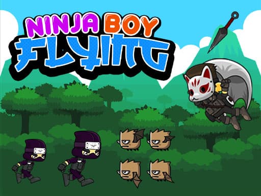 Ninja Boy Flying game screenshot - action - Free online game