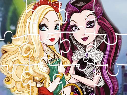 Ever After High Jigsaw game screenshot - girls - Free online game