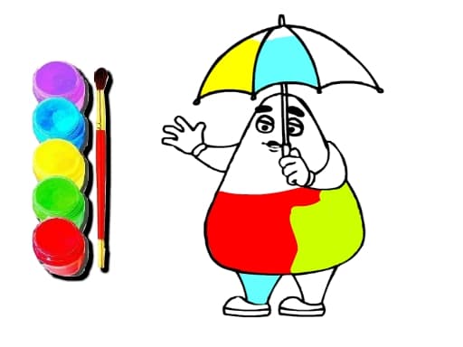 Grimace Click and Paint game screenshot - girls - Free online game