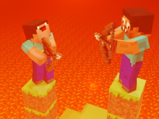 Noob vs Pro But Archers Minecraft game screenshot - hypercasual - Free online game