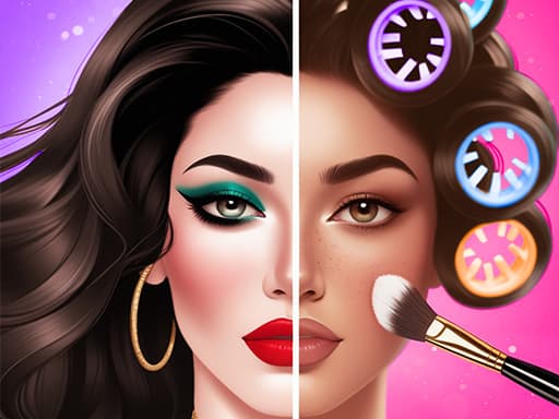 Fashion Makeup And Dress Up Game game screenshot - hypercasual - Free online game