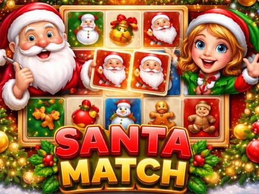 Santa Matching Game game screenshot - multiplayer - Free online game